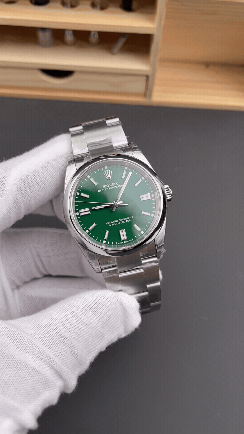 Rolex Oyster Perpetual 36 126000 904L Steel VSF V2 Last Batch Green Dial On Oyster Bracelet