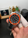 Seamaster Planet Ocean Orange Bezel 42mm 1:1 Last Batch Black Dial On Stainless Steel Bracelet