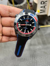 Seamaster Planet Ocean GMT Deep Black Ceramic 45.5mm VSF 1:1 Last Batch ZrO2 Ceramic Dial On Black Nylon Strap