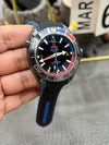Seamaster Planet Ocean GMT Deep Black Ceramic 45.5mm VSF 1:1 Last Batch ZrO2 Ceramic Dial On Black Nylon Strap