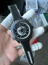 Seamaster Planet Ocean GMT Deep Black Ceramic 45.5mm VSF 1:1 Last Batch Black Grey Dial On Black Rubber Strap