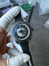 Seamaster Planet Ocean GMT Deep Black Ceramic 45.5mm VSF 1:1 Last Batch Black Grey Dial On Black Rubber Strap